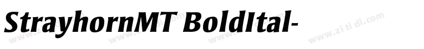 StrayhornMT BoldItal字体转换